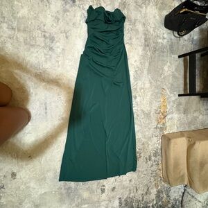 Fashion Nova Strapless Green Dress